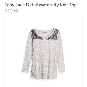 Loveappella - Toby Lace Detail Maternity Knit Top